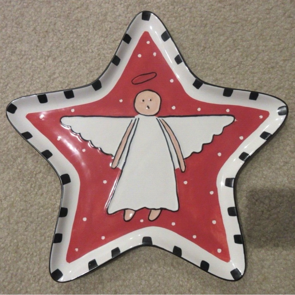 Star-Shaped Angel Design Plate